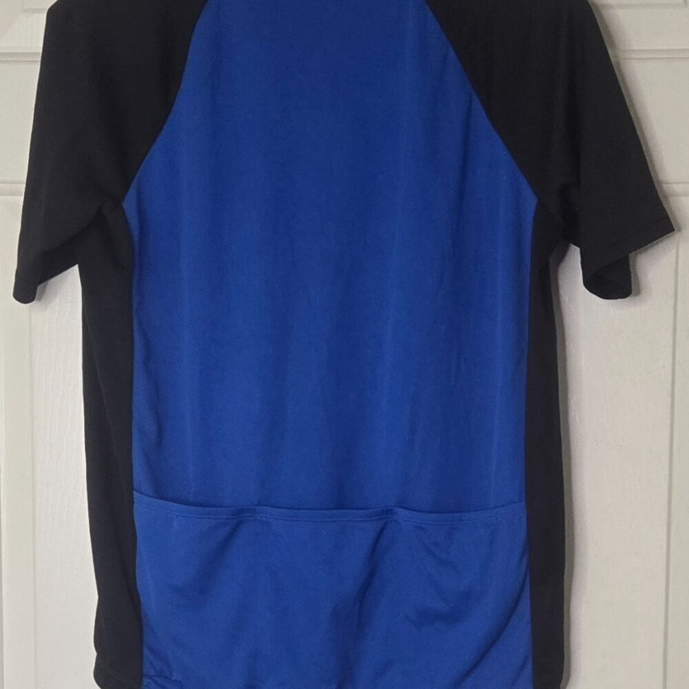 Performance Elite Men's Cycling Jersey Blue/Black Full Zip Road Bike Shirt - Picture 8 of 8